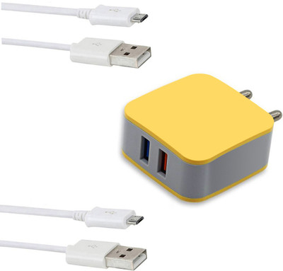 DAKRON Wall Charger Accessory Combo for Mobiistar X1 Notch(White)