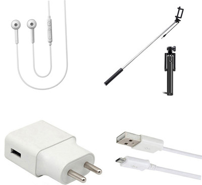 DAKRON Wall Charger Accessory Combo for Infinix Note 5 Stylus(White)