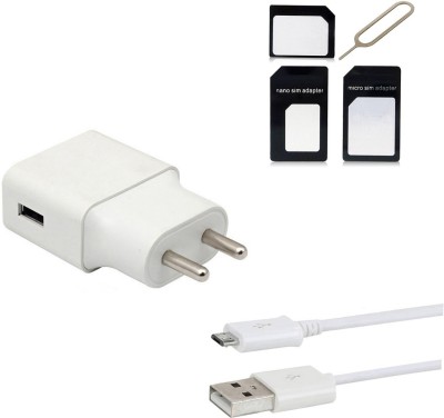 DAKRON Wall Charger Accessory Combo for Asus Zenfone Max Pro M2(White)