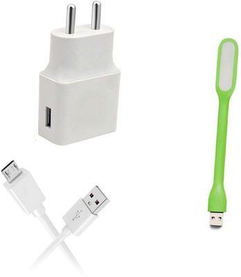 DAKRON Wall Charger Accessory Combo for OPPO A7(White)