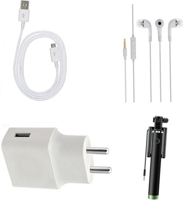 DAKRON Wall Charger Accessory Combo for Coolpad Mega 5(White)