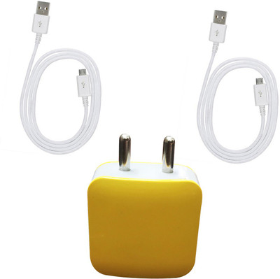 DAKRON Wall Charger Accessory Combo for Coolpad Mega 5C(White)