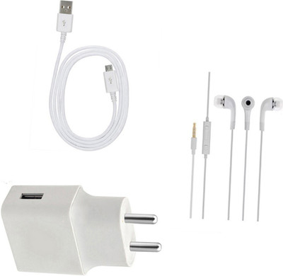 DAKRON Wall Charger Accessory Combo for Coolpad Mega 5(White)