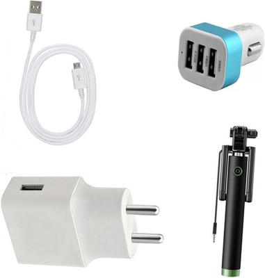 DAKRON Wall Charger Accessory Combo for Coolpad Mega 5(White)
