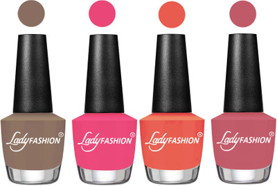 

Lady Fashion UV Soak Off Nail Growth Gel Nail Polish Beige, Bright Pink, Carrot, Nude Pink(Pack of 4)