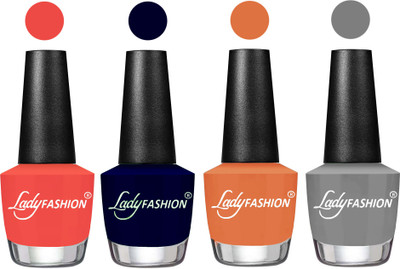 

Lady Fashion UV Soak Off Nail Growth Gel Nail Polish Pumpkin, Blue, Wintage Nude, Grey(Pack of 4)