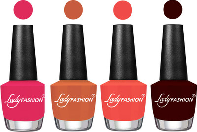 

Lady Fashion UV Soak Off Nail Growth Gel Nail Polish Strawberry, Almond, Pumpkin, Maroon(Pack of 4)