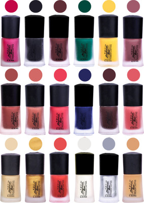 

SMC FASHION BAR MATTE FINISH NAIL POLISH SET OF 18 (SET 01043) Multicolor(Pack of 18)