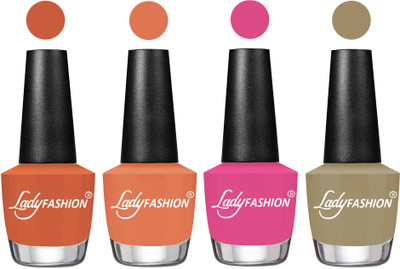 

Lady Fashion UV Soak Off Nail Growth Gel Nail Polish Almond, Flirty Nude, Magenta, Nude Flair(Pack of 4)