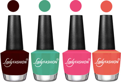 

Lady Fashion UV Soak Off Nail Growth Gel Nail Polish Maroon, Green, Bright Pink, Carrot,(Pack of 4)