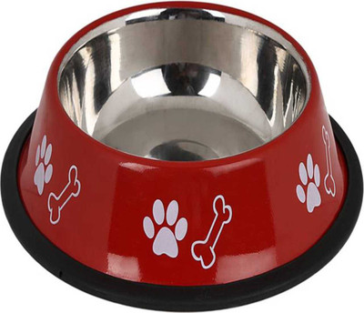 

Pets Foster PF202L Round Steel Pet Bowl(900 ml Multicolor)