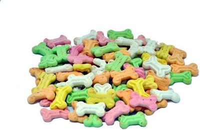 SAWAY Twisted Calcium Puppy Colour Biscuits Small Size 500gm Mix Flavour Chicken, Egg, Vanella, Strawberry, Mint, Milk (Dog Treats Pack of 500gm) Chicken Dog Chew(500 g, Pack of 1)