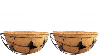 Coirgarden Coco Fiber Wall Hanging Basket Plant Container Set(Pack of 2, Wood)