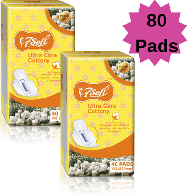 

7 Soft MAXI COTTONY SOFT XXL Sanitary Pad(Pack of 80)
