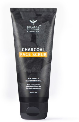 BOMBAY SHAVING COMPANY Charcoal Face Scrub with Black Sand, Exfoliates skins & Removes Black Heads, Black, 45 g Scrub(45 g)