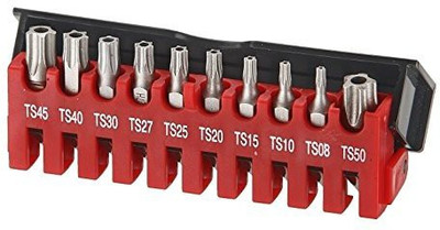 Automaze Force 21013 1/4 5 Sided Point Torx Star Tamperproof Bit Set Combo of 10 Piece Socket Set(Pack of 10)