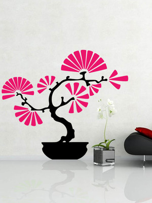 ALLURE 86 cm Bonsai Tree Self Adhesive Sticker(Pack of 1)