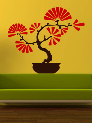 ALLURE 114 cm Bonsai Tree Self Adhesive Sticker(Pack of 1)