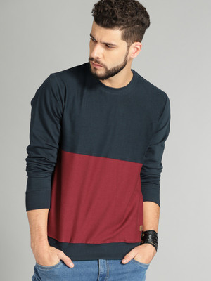 Roadster Full Sleeve Color Block Men Sweatshirt
