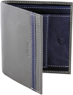 22% OFF on TZARO Men Grey, Blue Genuine Leather Wallet(5 Card Slots)