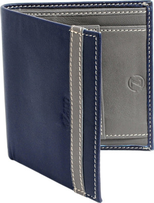 22% OFF on TZARO Men Casual Blue Genuine Leather Wallet(4 Card Slots)