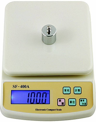 

Rorian Electronic Digital Kitchen Weight Machine Capacity 10Kg Multipurpose Sf400a For Weighing Newspaper Vegetables And Other Household Things Weighing Scale(White)