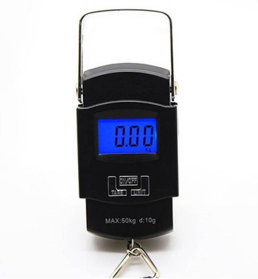 

Zelenor Portable Hanging Luggage Weight Machine Digital for Weighing Household Items Capacity 50Kg Weighing Scale(Black)