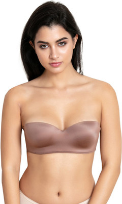 ZIVAME Women T-Shirt Lightly Padded Bra(Brown)