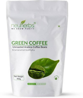 

Neuherbs Organic Green Coffee beans for Weight Loss(Unroasted Coffee Beans) Instant Coffee(400 g)