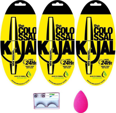 

black queen EYELASHES,THE KAJAL 3,PUFF SET ( 5 )(Set of 5)