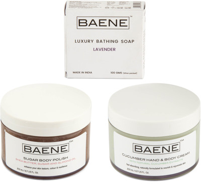 

Baene Value Box (3 in 1 Combo- Body Polish, Body Cream, Soap)(Set of 3)