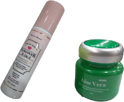 

Miss Boss kb aloe vera foundation and kb hangover 3 in 1 replinishing primer 120 ml combo(Set of 2)