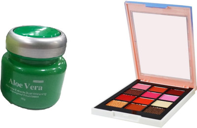 

Miss Boss kb aloe vera foundation and color school eyeshadow 12 gm combo(Set of 2)