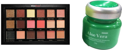 

Miss Boss hb Golden Sand 3D Highlighter Palette, kb Aloe Vera Foundation dual whitening combo(Set of 2)
