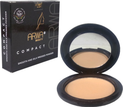 

Arwa Beauty Smooth and Silk Pressed Compact Powder for Light Fair to Medium Skin Tone 02 Compact(Shell)