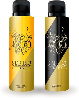 

Stables 3 Sun & Saturn DUAL PACK DEODORANT 150 ml Deodorant Spray - For Men & Women(150 ml, Pack of 2)