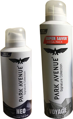 

Park Avenue 1 NEO AND 1 VOYAGE ( PACK OF 2) Perfume Body Spray - For Men & Women(365 ml, Pack of 2)