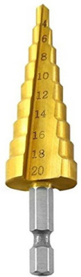 Inditrust HSS Step Drill Bits Drill Set Power Tools Drill (1 Pcs 4 To 20 mm)