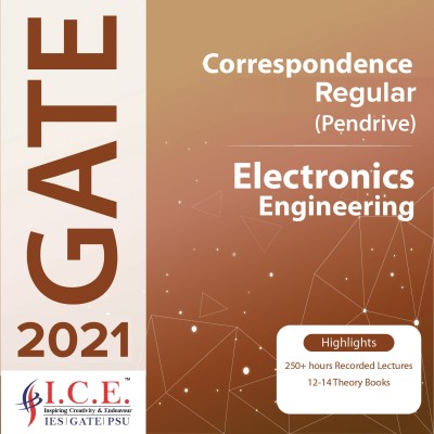 

ICE GATE Electronic Communication and Engineering 2021 Exam Preparation Course (Pendrive Lectures + Theory Books) Correspondence Program(pendrive)