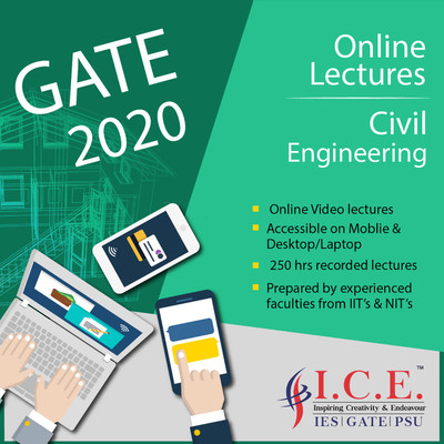

ICE GATE Civil Engineering (Online Lectures) Course For GATE Exams - 2020(Online)