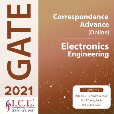 

ICE GATE Electronic Communication and Engineering 2021 Exam Preparation Course (Online Lectures + Theory Books + Test Series) Correspondence Program Advanced(Online)