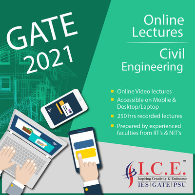 

ICE GATE Civil Engineering (Online Lectures) Course For GATE Exams - 2021(Online)