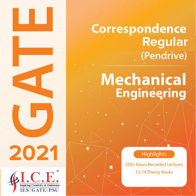 

ICE GATE Mechanical Engineering 2021 Exam Preparation Course (Pendrive Lectures + Theory Books) Correspondence Program(pendrive)