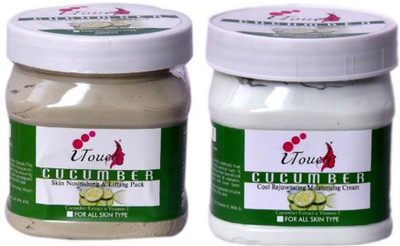 

I TOUCH ORGANIC HERBAL NATURAL CUCUMBER PACK AND CREAM 2PCS COMBO(1000 ml)