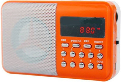 

Fangtooth BT- SM246 Mini Portable Digital Fm radio support USB, Memory Card, Aux in & Recording FM Radio(Orange)