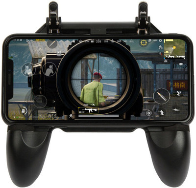 

Blue Birds New Arrival W10 Gamepad Handle Wireless Controller Gaming Joystick Aim Key Shooter Trigger Fire Button Game Pad for PUBG Mobile, Fortnite, Knives Out Rules of Survival Gaming Compatible With All mobile Gaming Accessory Kit(Black, For Android, i