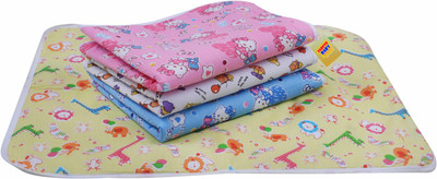 Fareto Cotton Baby Bed Protecting Mat(Multicolor, Pack of 4, Medium)