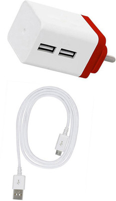 DAKRON Wall Charger Accessory Combo for Vivo Y95(White)