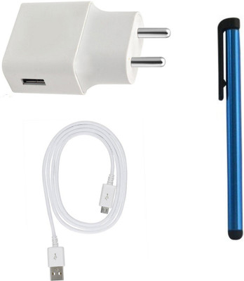 DAKRON Wall Charger Accessory Combo for Vivo Y91(White)