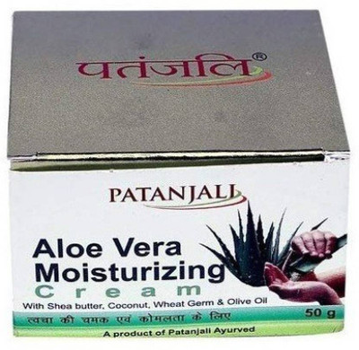 Patanjali Aloe Vera Moisturizing Cream - 50g (Pack of 4)(200 g)